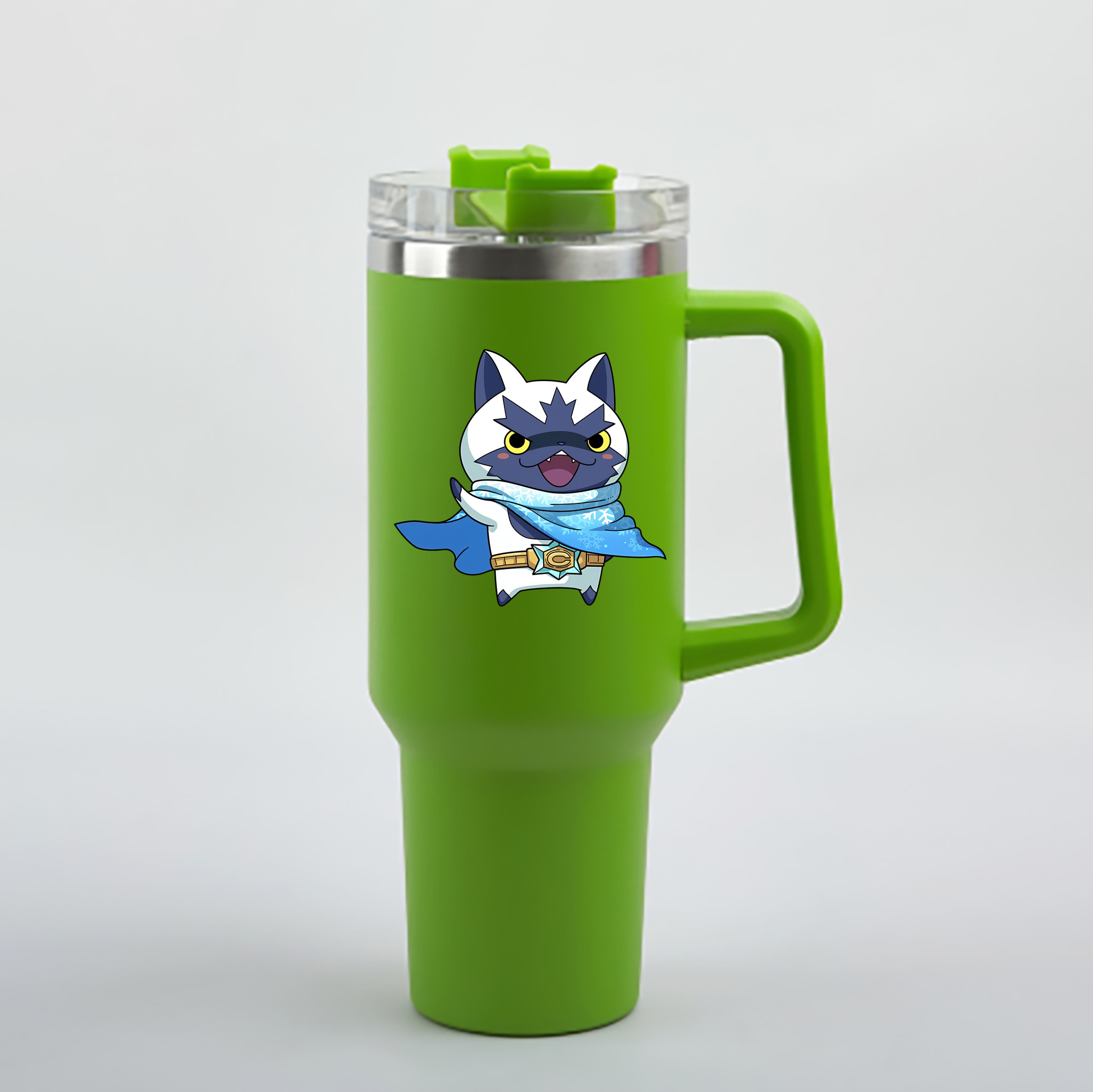 （画像用） 妖怪ウォッチ Yo-kai Watch 1200mL車用タンブラー - クリスタルステッカー（プラスチックストロー付き）